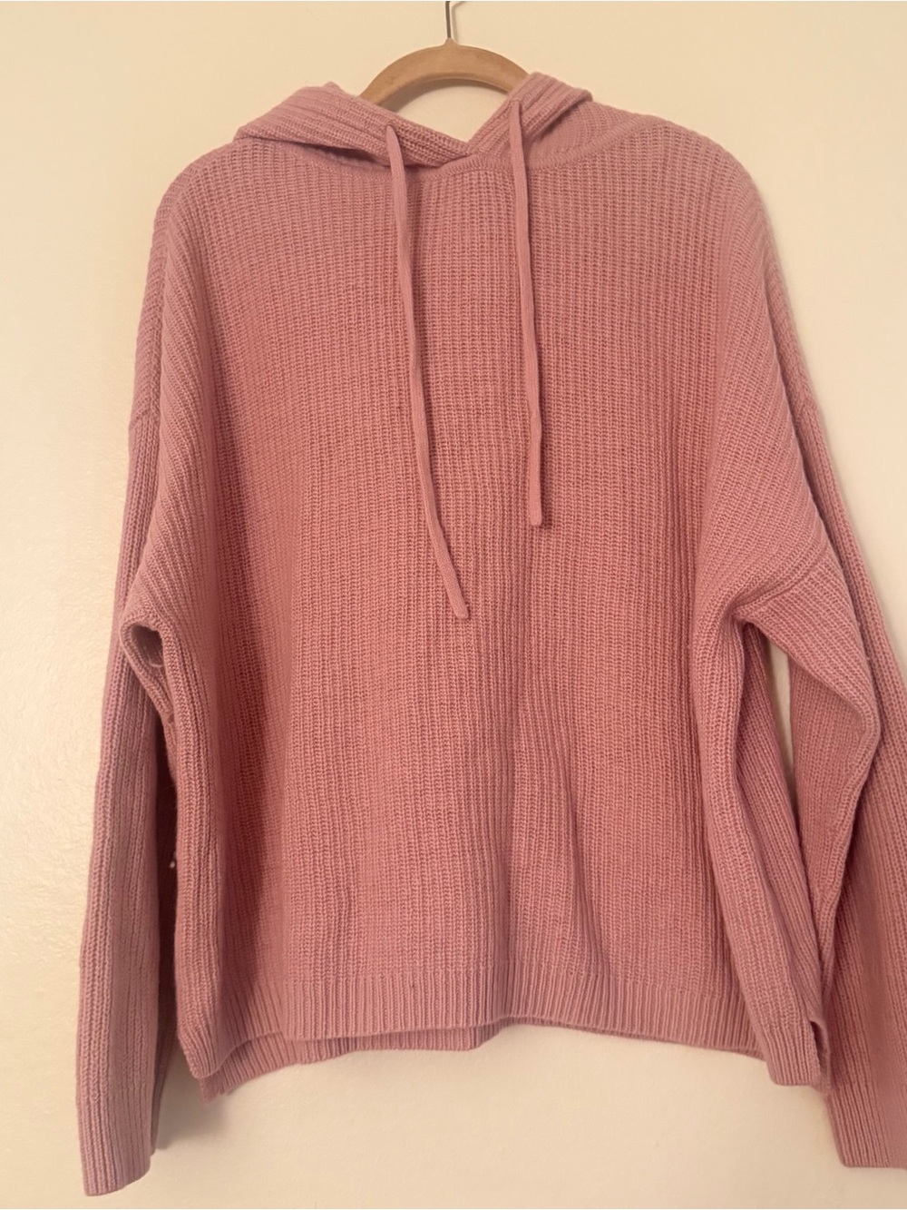 Toad and & Co Wool Blend knit Pink Mauve Boxy Hoodie